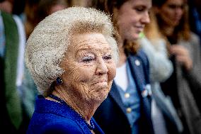 Princess Beatrix Christens A New Competition Boat  - Leiden