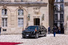 President Macron Welcomes President Biden At Elysee Palace - Paris