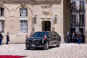 President Macron Welcomes President Biden At Elysee Palace - Paris