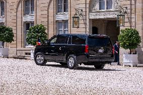 President Macron Welcomes President Biden At Elysee Palace - Paris