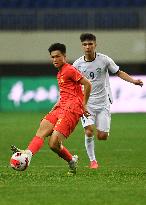(SP)CHINA-SHAANXI-WEINAN-FOOTBALL-FRIENDLY MATCH-CHN VS UZB (CN)