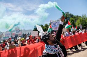 Pro-Palestine Protest Surrounds White House