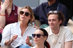 Celebrities In Stands During The 2024 French Open - Village Day Fourteen NB