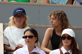 Celebrities In Stands During The 2024 French Open - Village Day Fourteen NB