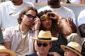 Celebrities In Stands During The 2024 French Open - Village Day Fourteen NB