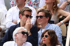 Celebrities In Stands During The 2024 French Open - Village Day Fourteen NB