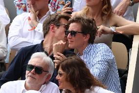 Celebrities In Stands During The 2024 French Open - Village Day Fourteen NB