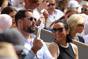 Celebrities In Stands During The 2024 French Open - Village Day Fourteen NB