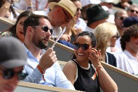 Celebrities In Stands During The 2024 French Open - Village Day Fourteen NB