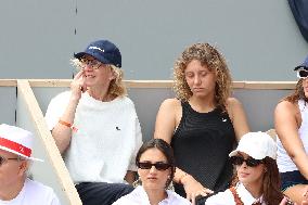 Celebrities In Stands During The 2024 French Open - Village Day Fourteen NB