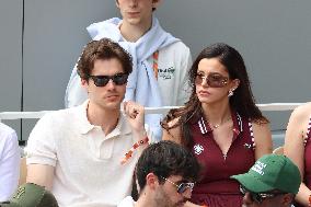 Celebrities In Stands During The 2024 French Open - Village Day Fourteen NB