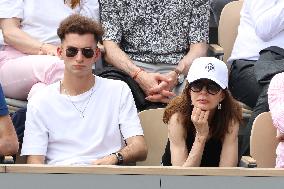 Celebrities In Stands During The 2024 French Open - Village Day Fourteen NB