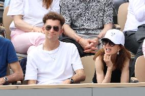 Celebrities In Stands During The 2024 French Open - Village Day Fourteen NB