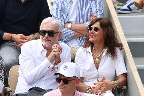 Celebrities In Stands During The 2024 French Open - Village Day Fourteen NB