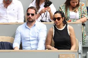 Celebrities In Stands During The 2024 French Open - Village Day Fourteen NB