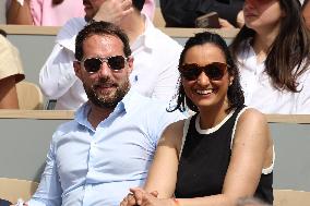 Celebrities In Stands During The 2024 French Open - Village Day Fourteen NB