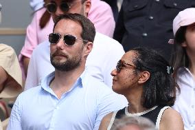 Celebrities In Stands During The 2024 French Open - Village Day Fourteen NB