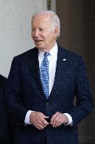 Joe Biden leaves the Presidential Elysee Palace - Paris