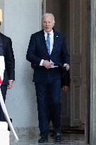 Joe Biden leaves the Presidential Elysee Palace - Paris