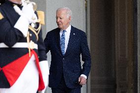 Joe Biden leaves the Presidential Elysee Palace - Paris