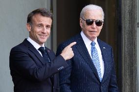 Joe Biden leaves the Presidential Elysee Palace - Paris