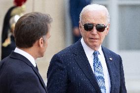 Joe Biden leaves the Presidential Elysee Palace - Paris