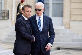 Joe Biden leaves the Presidential Elysee Palace - Paris