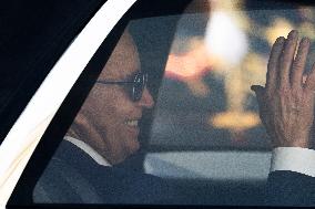 Joe Biden leaves the Presidential Elysee Palace - Paris