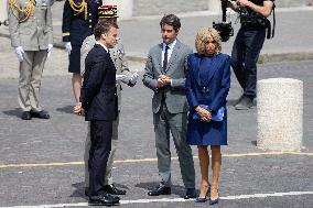 Joe Biden takes part in a Ceremony at the Arc de Triomphe - Paris