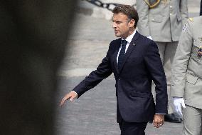 Joe Biden takes part in a Ceremony at the Arc de Triomphe - Paris