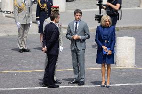 Joe Biden takes part in a Ceremony at the Arc de Triomphe - Paris