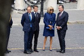 Joe Biden takes part in a Ceremony at the Arc de Triomphe - Paris