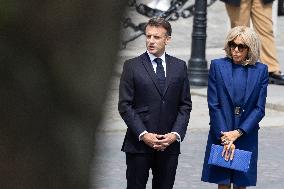 Joe Biden takes part in a Ceremony at the Arc de Triomphe - Paris