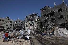 (PhotoFlash)MIDEAST-GAZA-NUSEIRAT REFUGEE CAMP-ISRAEL-ATTACK