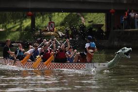 SLOVENIA-LJUBLJANA-DRAGON BOAT FESTIVAL-CELEBRATIONS