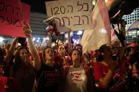 Protest Against Israeli Attacks On Gaza And Demanding The Return Of Hostages In Tel Aviv