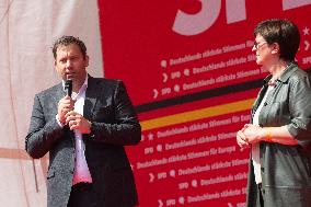 Last Rally For SPD Before The Europa Election 2024 In Duisburg