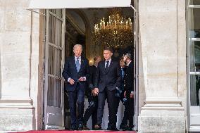 President Macron Meets With President Biden - Paris