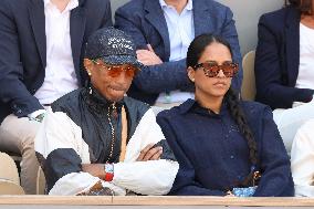 Pharrell Williams Looking Men's Final During The 2024 French Open - Village Day Fiftheeen NB
