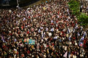 ISRAEL-TEL AVIV-GAZA-CEASEFIRE-DEMONSTRATION