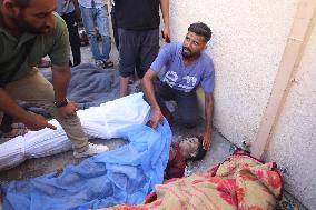 Victims of Israeli Attack On Nuseirat Camp At Al-Aqsa Martyrs Hospital