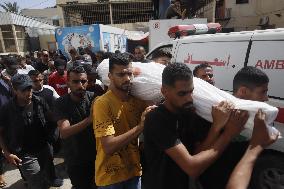 Victims of Israeli Attack On Nuseirat Camp At Al-Aqsa Martyrs Hospital