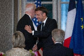 State Dinner in Honor of US President Biden At Elysee - Paris