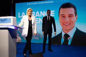 Rassemblement National European Election evening - Paris
