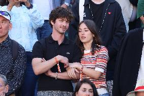 Celebrities During men's Final The 2024 French Open - Village Day Fiftheeen NB