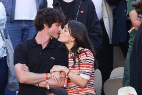 Celebrities During men's Final The 2024 French Open - Village Day Fiftheeen NB