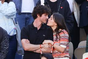 Celebrities During men's Final The 2024 French Open - Village Day Fiftheeen NB