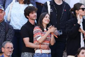 Celebrities During men's Final The 2024 French Open - Village Day Fiftheeen NB