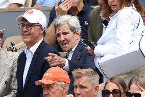 Celebrities During men's Final The 2024 French Open - Village Day Fiftheeen NB