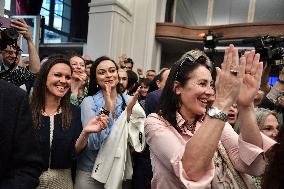 Reconquete election night after the voting for the European Parliament Elections in Paris FA